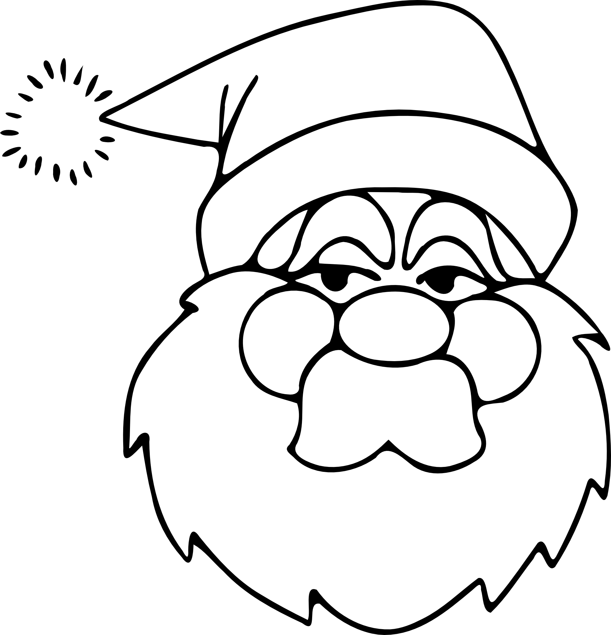 Grumpy Santa Claus Coloring Page - Free Printable Holiday Activity