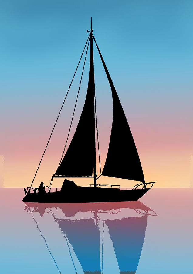 Sailboat Clipart Silhouette : Sailboat Silhouette | Bodegawasuon
