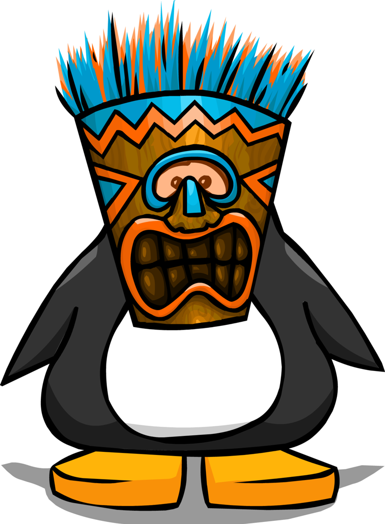 Image - Blue Tiki Mask from a Player Card.PNG - Club Penguin Wiki 