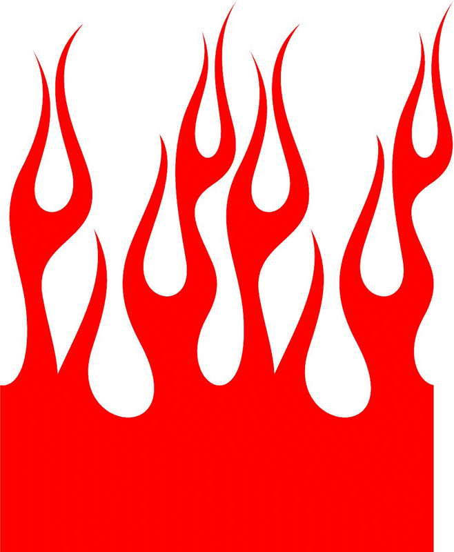 CONT 03 Continuous Flames Graphic Decal Stickers Customized Online