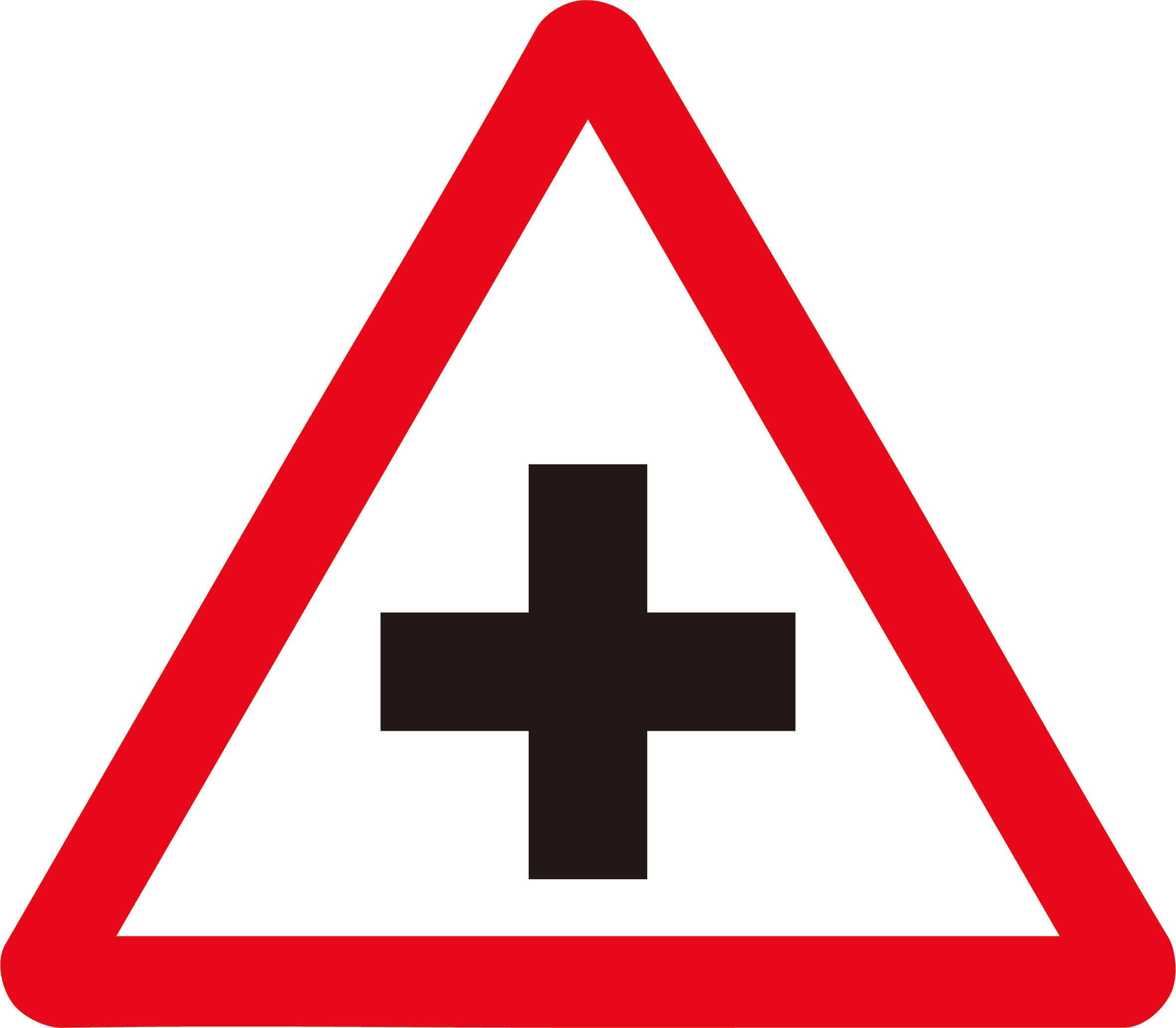 Знак треугольник внутри крест. Знак перекресток равнозначных дорог. Дорожный знак крест. Треугольный дорожный знак с крестом. Дорожный знак крестик в треугольнике.