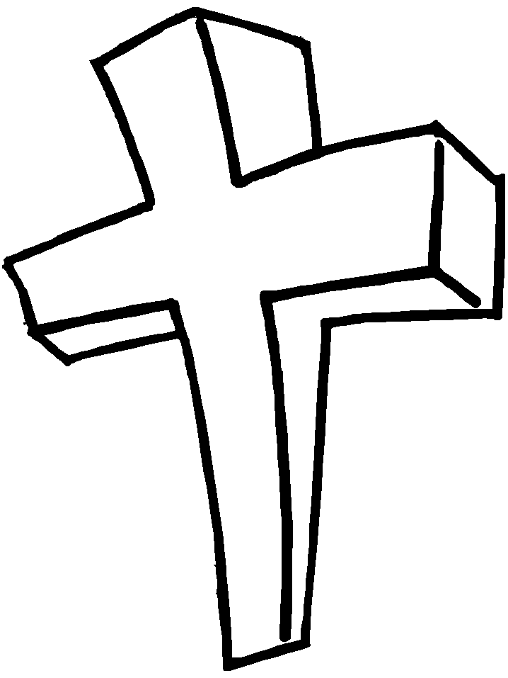 Picture Of A Cross To Color