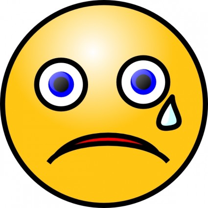 Sad Emoji with Tear - Expressing Sorrow or Disappointment
