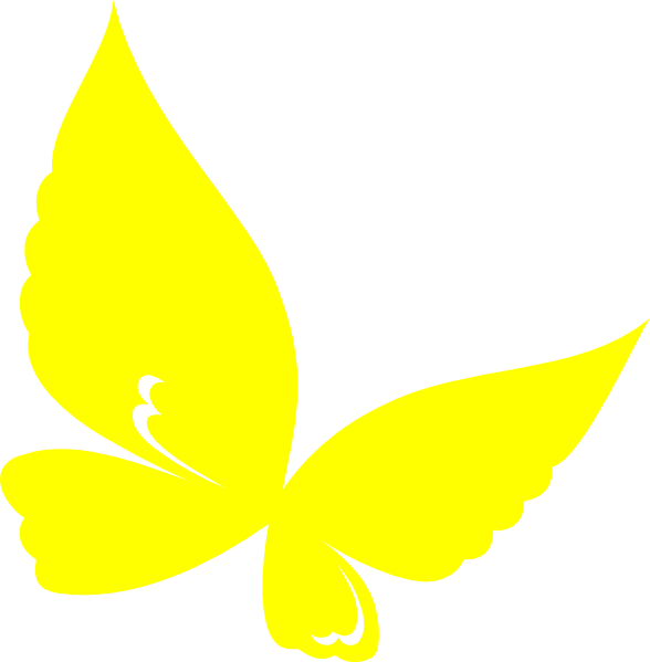 Yellow Butterfly Silhouette - Free Vector Graphic for Design Projects