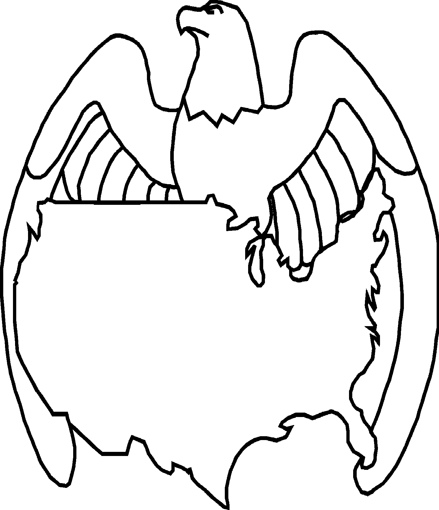 American Eagle Clip Art Black And White Images  Pictures - Becuo