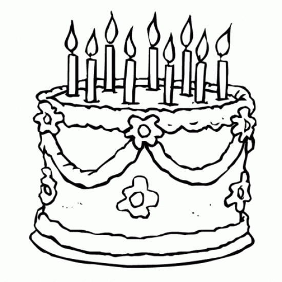 Free Birthday Cake Outline, Download Free Birthday Cake Outline png ...