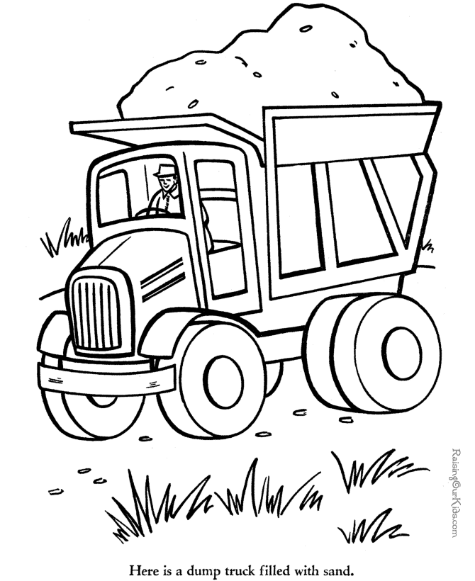 success enjoy these printable dump truck coloring pages | thingkid.com