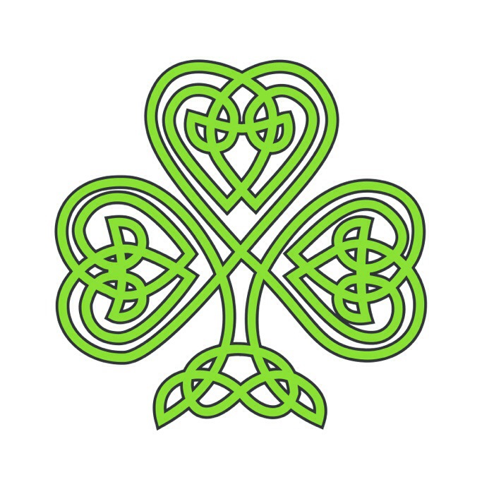 Celtic Knot Shamrock - Traditional Irish Symbol of Luck & Heritage