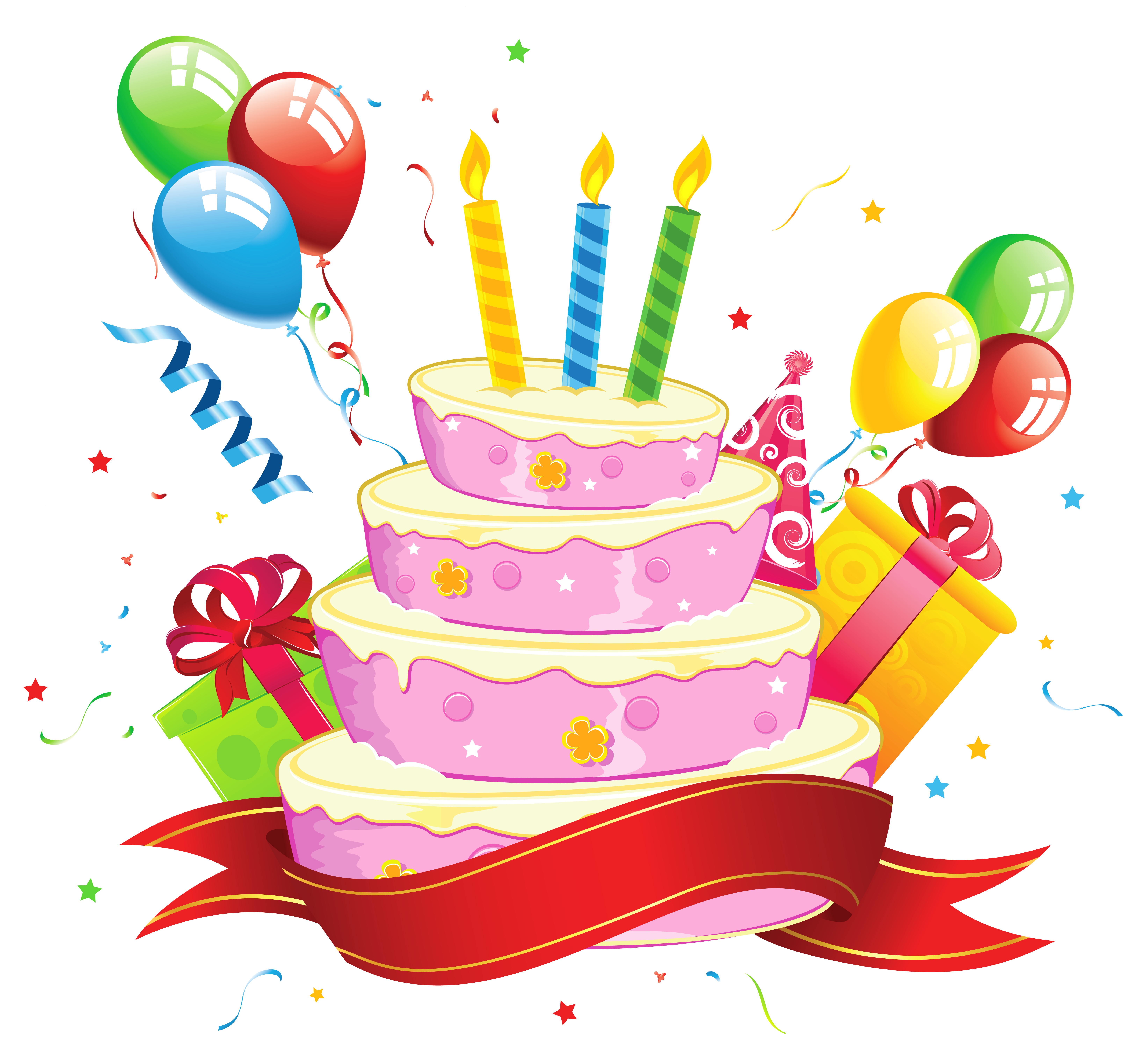 Free Vector | Birthday cake sticker, cute element graphic vector