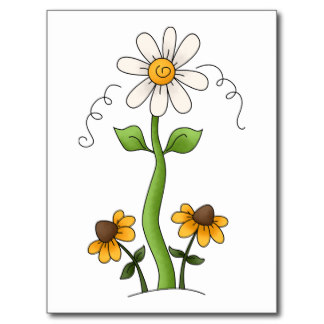 Cheerful Daisy Illustration - Free Clipart for Spring & Greeting Cards