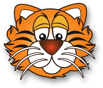 cute tiger face clip art