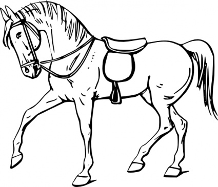 Download Walking Horse Outline clip art Vector Free