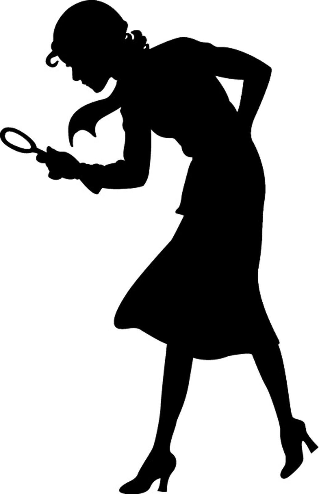 Secret Agent Woman Girl Female Pistol Silhouette Cardboard Cutout