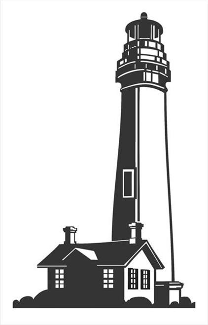 Lighthouse Silhouette Beach House Vinyl Wall Art Decal Sticker 