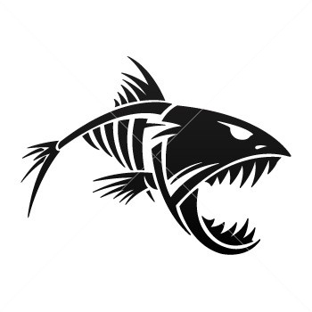 Download  Fish Skeleton  Stock Illustration 21667659  Skeleton tattoos Fish  skeleton Fish drawings
