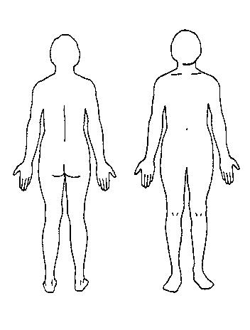 human outline front and back