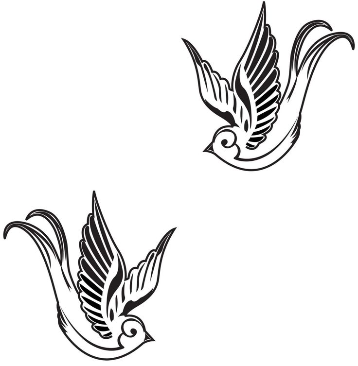 Mascot Sparrow Tattoo Vector Images (45)