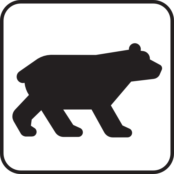Bear Viewing White clip art Free Vector 