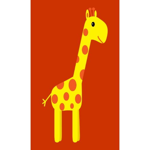 Friendly Cartoon Giraffe Illustration for Kids’ Content