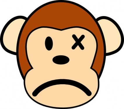 Sad Monkey Emoji Illustration - Free Vector Graphic for Web & Design