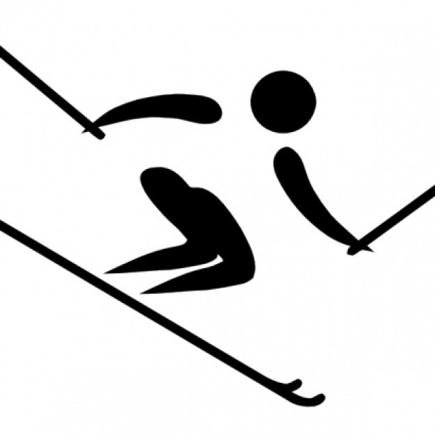 Olympic Sports Alpine Skiing Pictogram clip art Vector | Free Download
