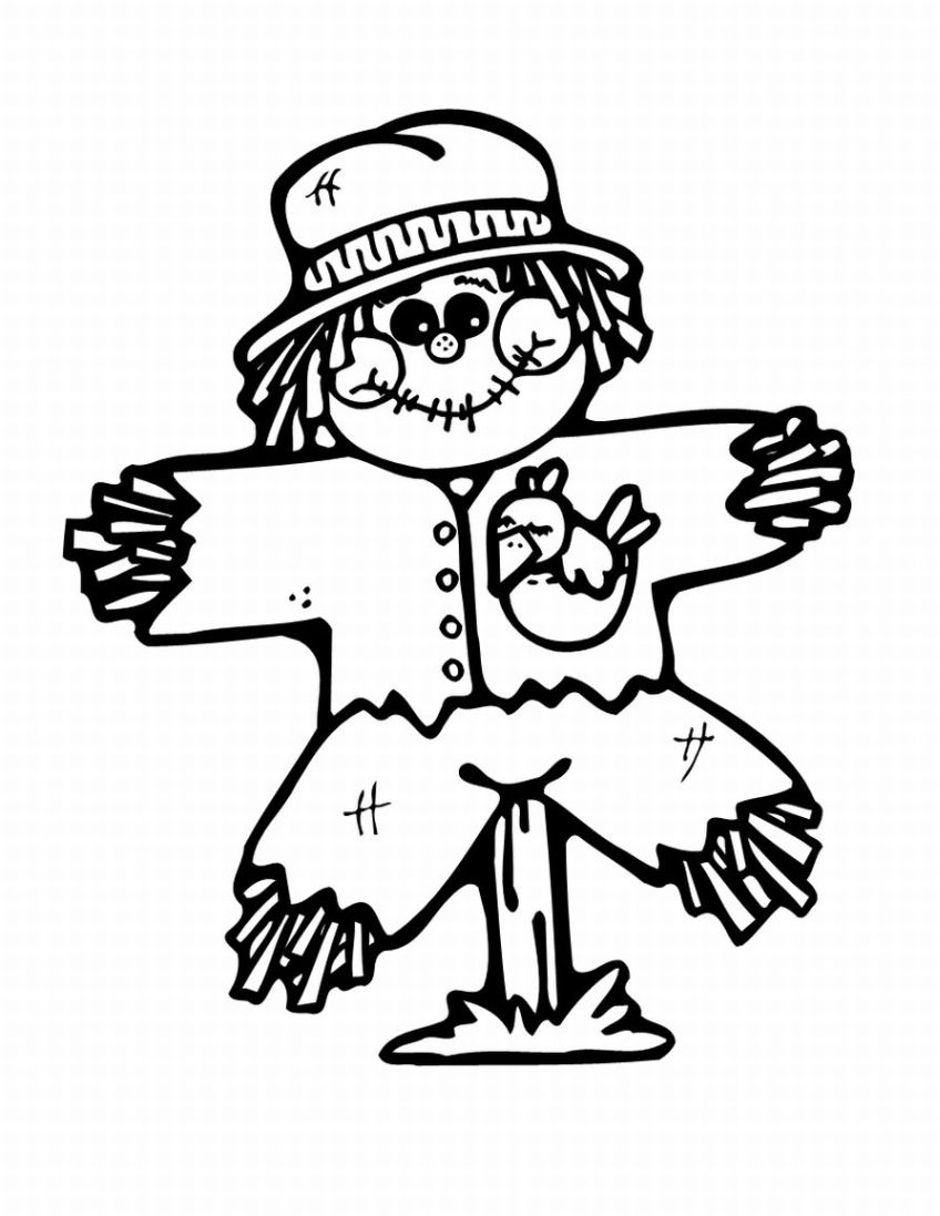 Drawings Of A Cute Scarecrows - Clipart library