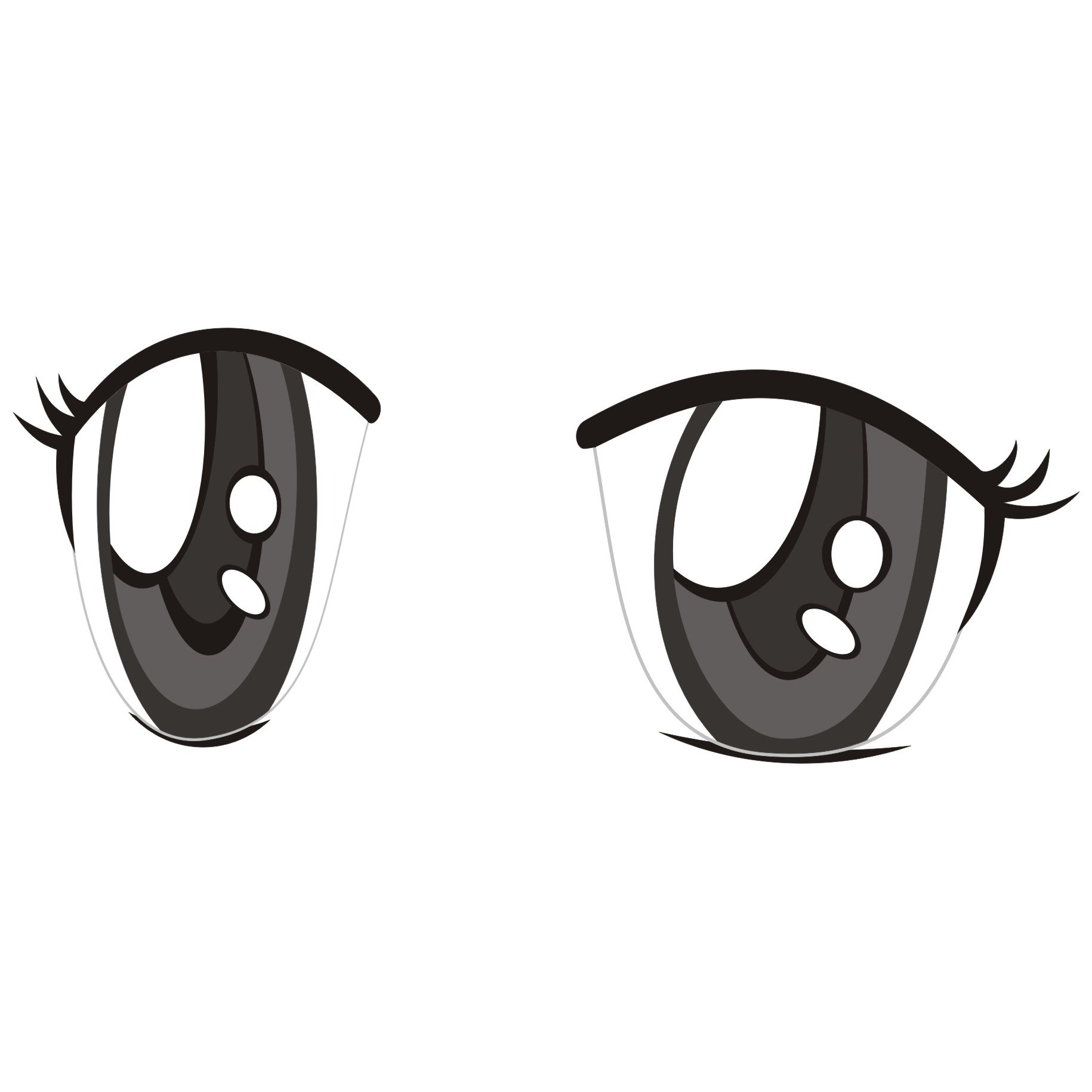Vector for free use: Anime eyes