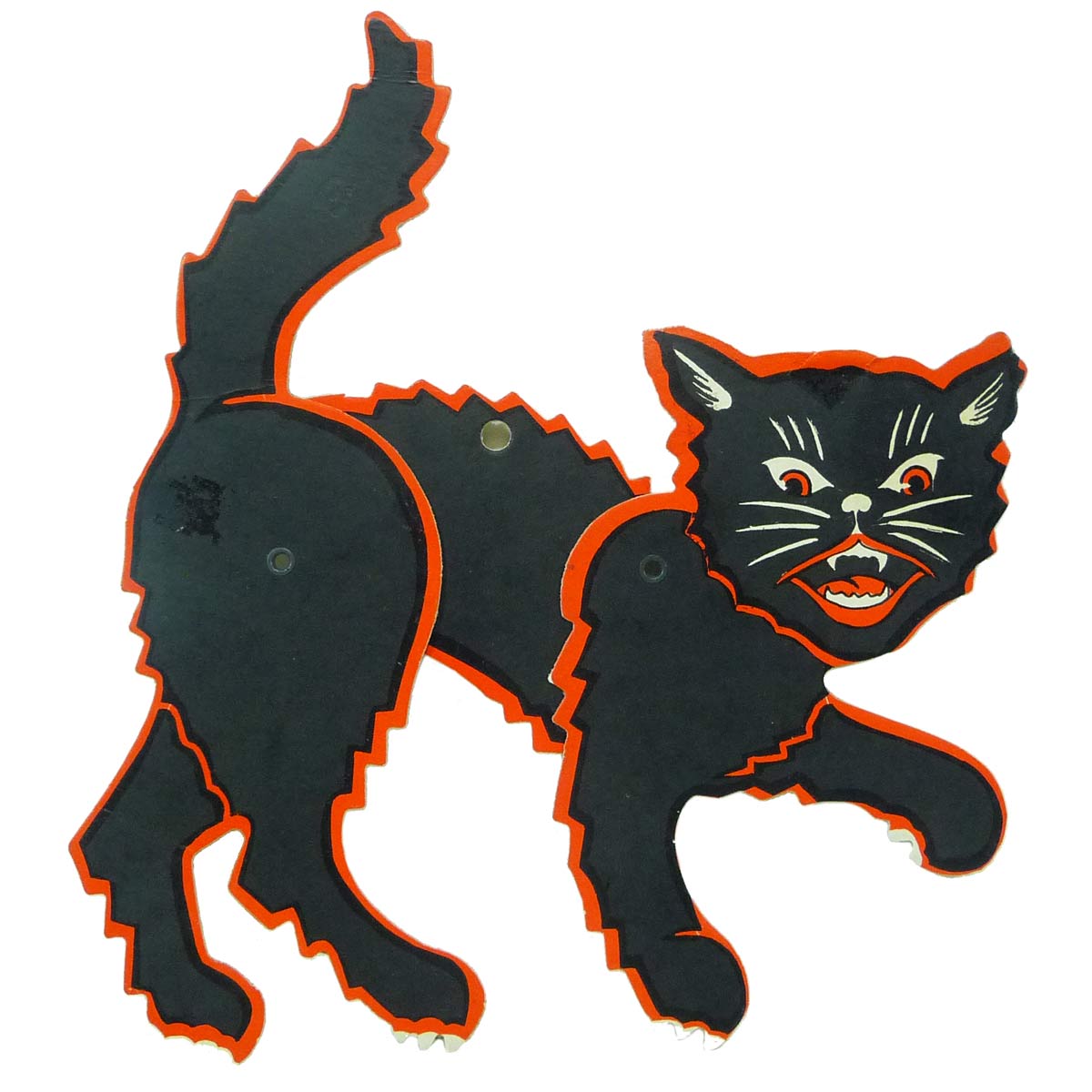 Vintage BLACK CAT Halloween Decoration (1960?s) H. E. Luhrs 