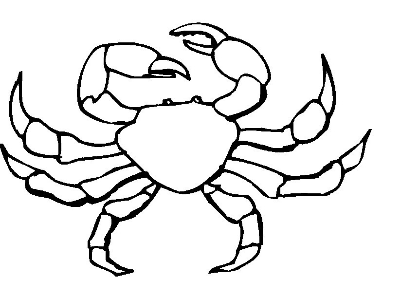 blue crab clip art black and white