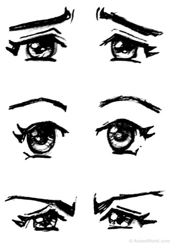 depressed anime eyes