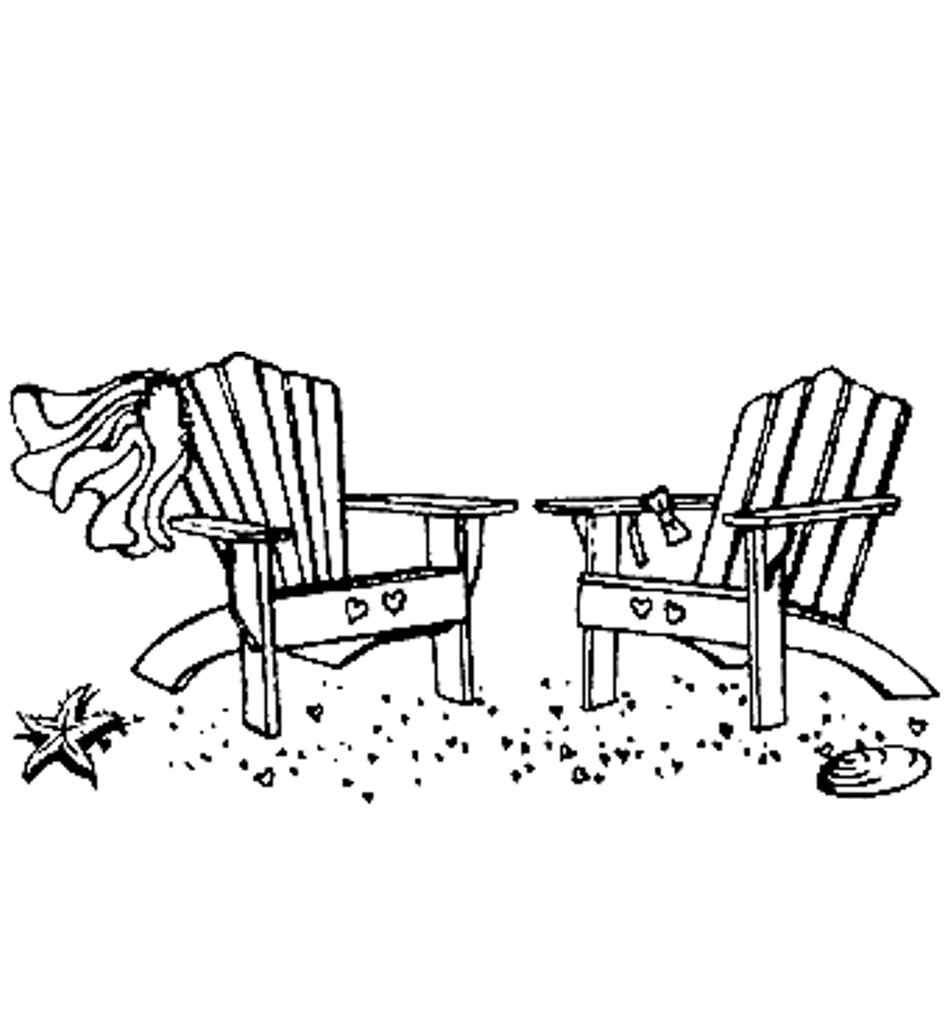 Wedding Beach Chairs image - vector clip art online, royalty free 