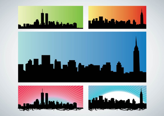 Free New York City Skyline Vector Art | Graphic Designer Tips 