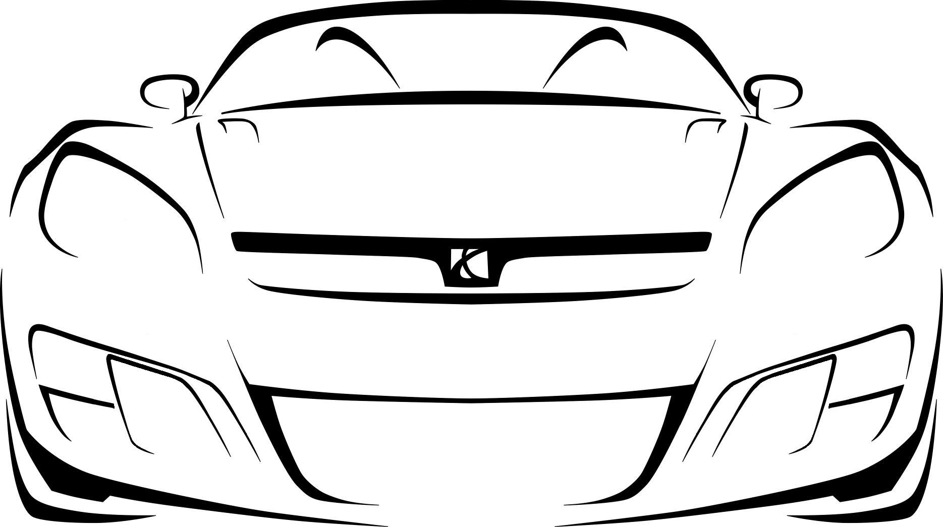 Outlines Of Cars - Clipart library