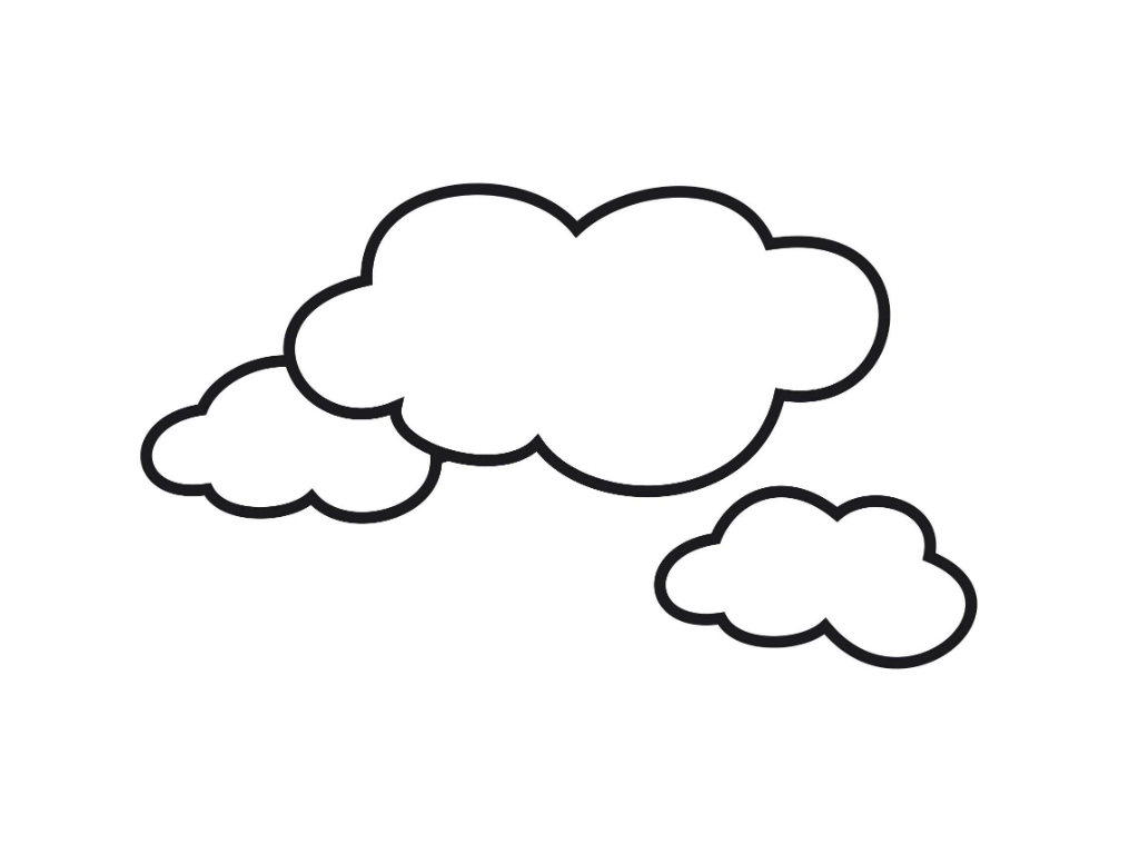 Free Printable Clouds Coloring Pages, cloud shapes coloring pages 