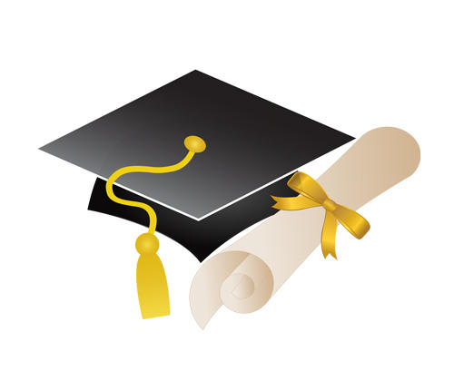 graduation cap and diploma clip art - Clip Art Library