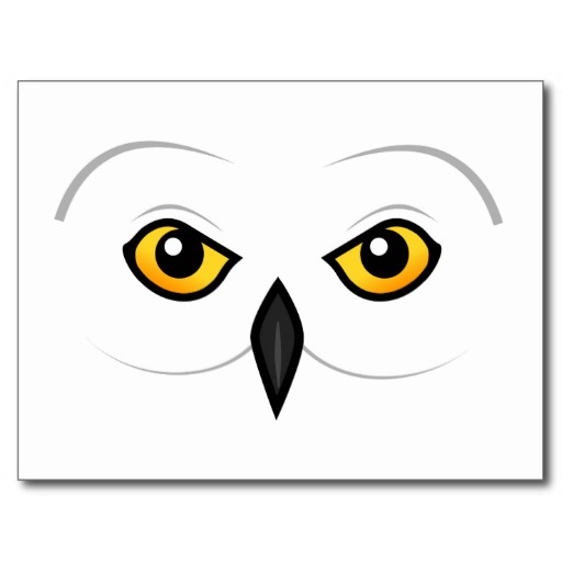 Birdorable Snowy Owl Face Post Card | Zazzle