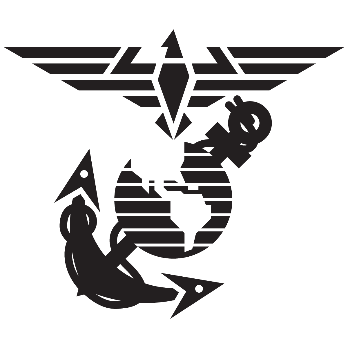 Eagle Globe And Anchor Emblem Contemporary Marine Corps Clipart 