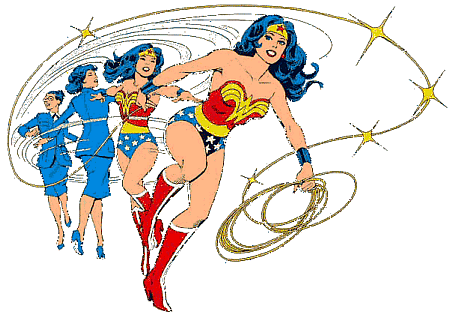 Wonder Woman Classic Comic Art - Lasso of Truth in Action