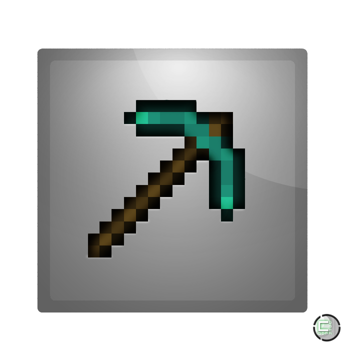 Clipart library: More Like Minecraft - Pickaxe Icon by CoopaD