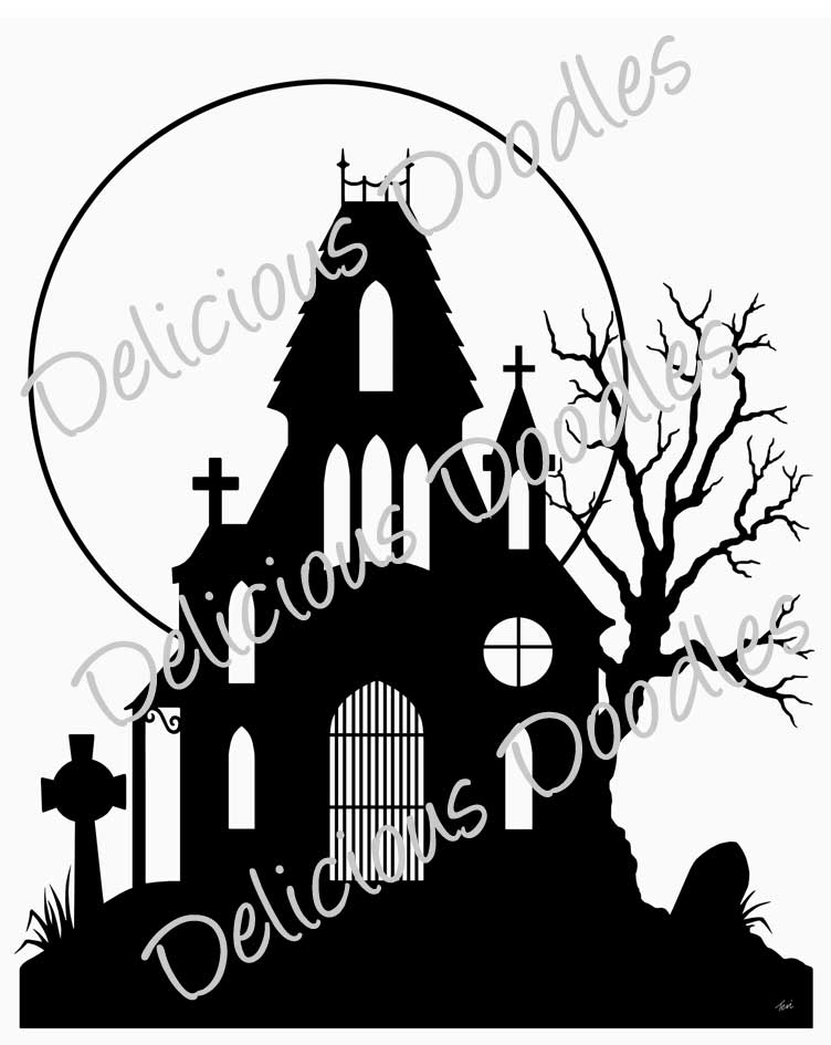 Haunted House Silhouette 