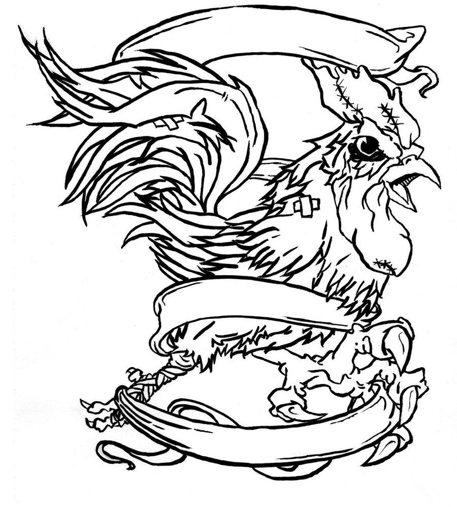 Rooster Tattoo Design Vector Illustration Decorative Design Stock Vector   Illustration of rooster chickens 188399112