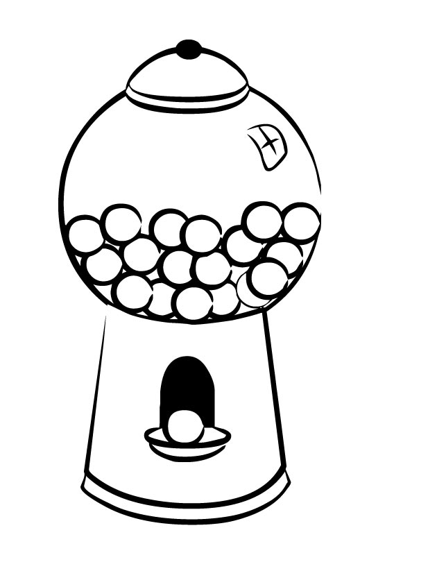 blowing bubble clipart black and white