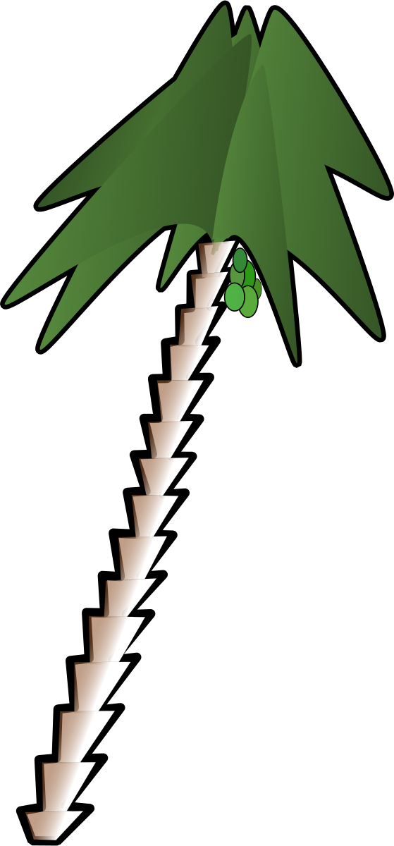 Leaning Palm Tree Clipart by juanfilpo : Nature Cliparts #15552 