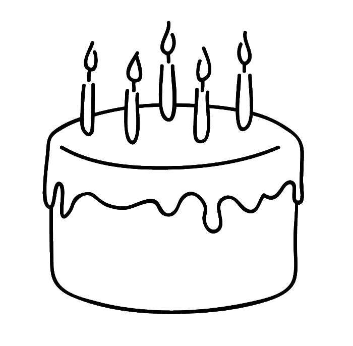 Learn How to Draw a Birthday Cake (Cakes) Step by Step : Drawing Tutorials