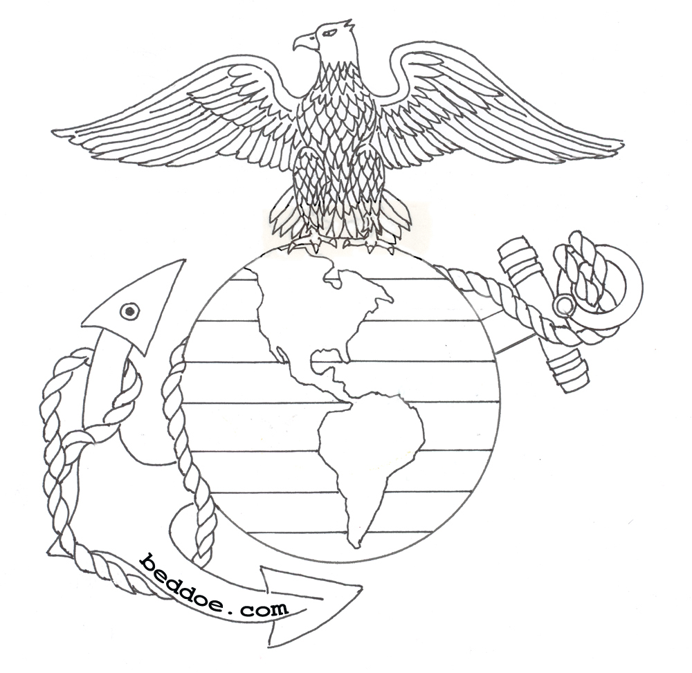 eagle globe and anchor stencil - Clip Art Library