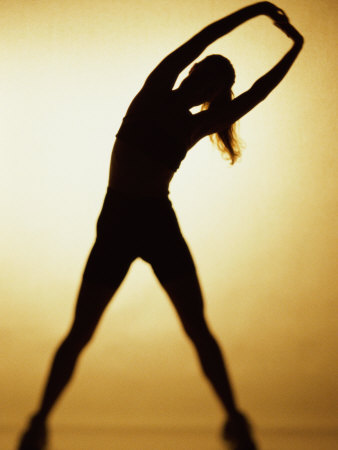 Figurative Art: Silhouette of a Woman Exercising | Decorative Art 