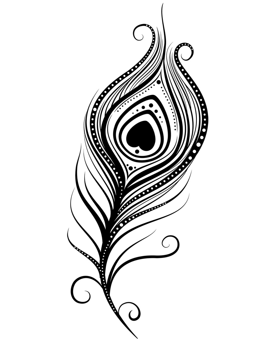 Peacock Feather Coloring Page | Clipart library - Free Clipart Images