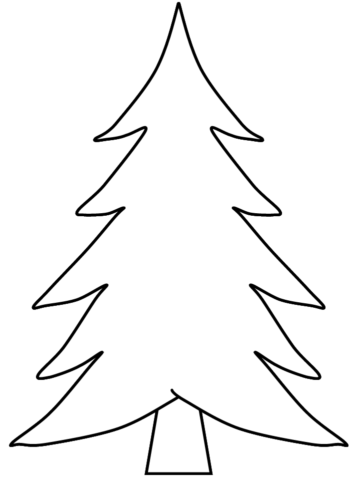 Pix For  Evergreen Tree Outline Drawing