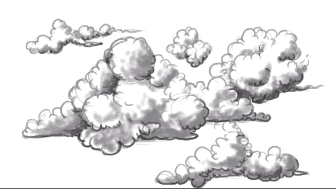 How to Draw Clouds - Easy Clouds to Draw - MAT - YouTube