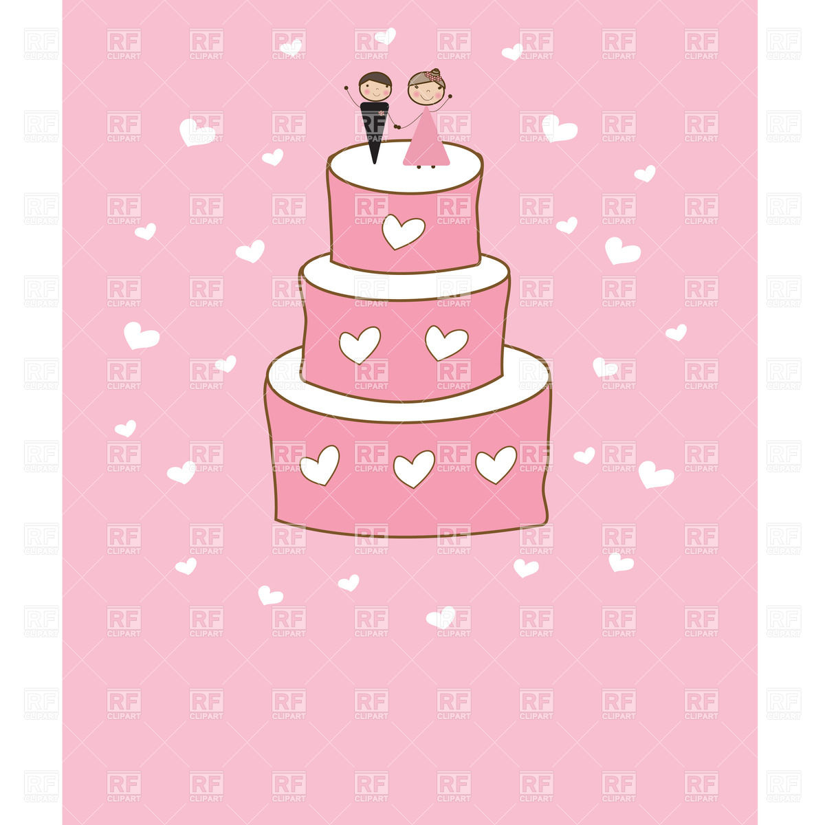 simple wedding cake cartoon - Clip Art Library